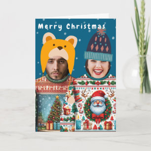 Funny Foto Personalisiert Weihnachten Jumper Holid Karte