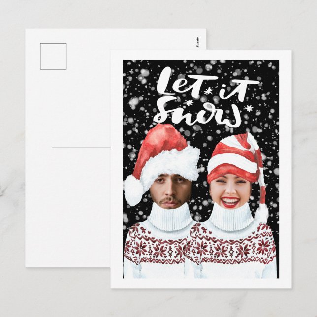 Funny Foto Personalisiert Weihnachten Let It Snow (Vorne/Hinten)