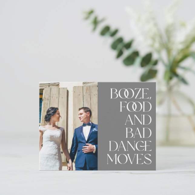 Funny Foto Wedding Vielen Dank Postcard Postkarte (Stehend Vorderseite)