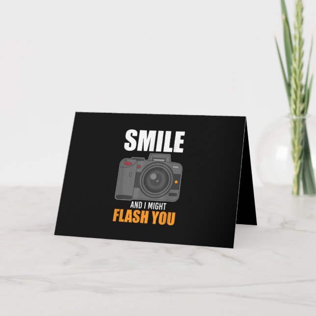 Funny Fotograf Smile Karte (Vorderseite)