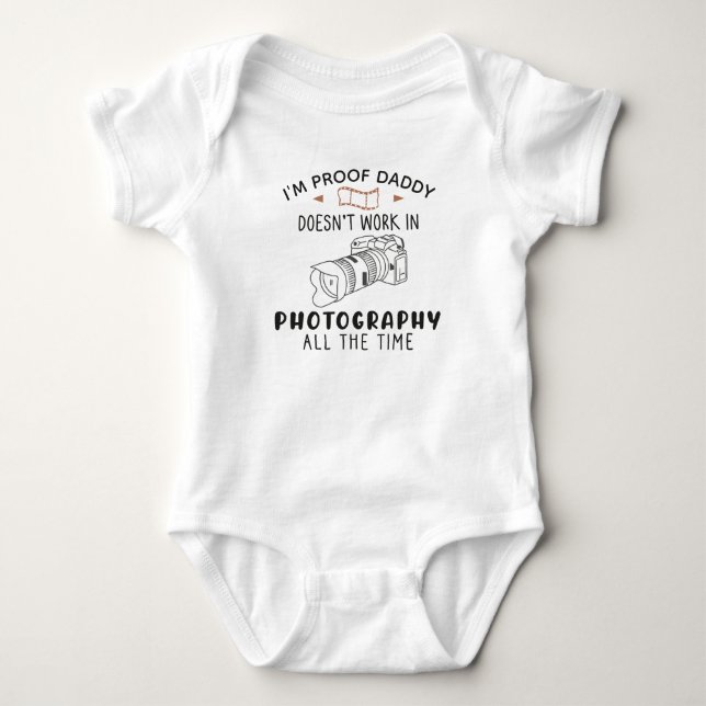 Funny Fotograf Vatertag Fotografy Vater Baby Strampler (Vorderseite)