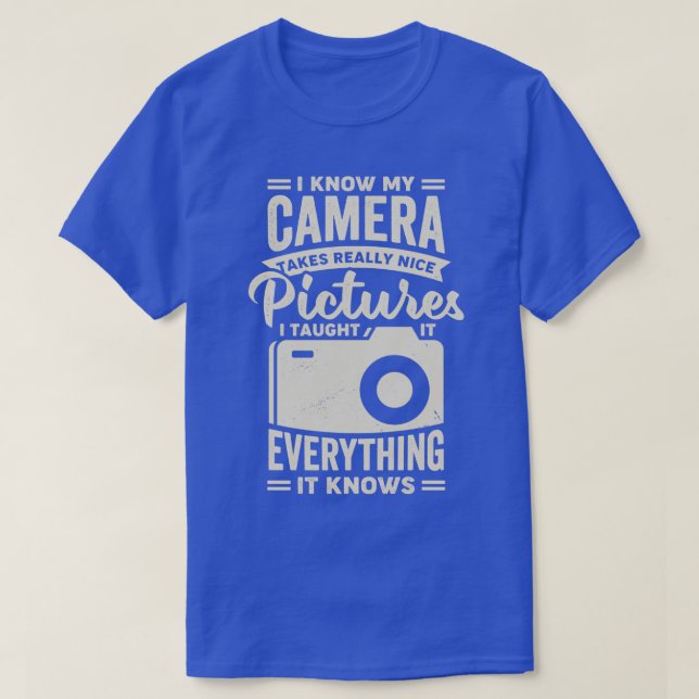 Funny Fotokamera Fotograf Geschenk T-Shirt (Design vorne)