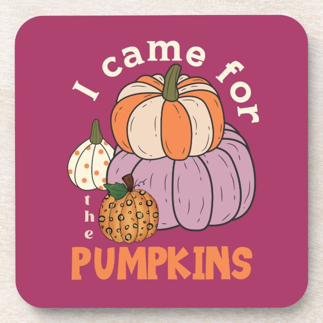 Funny Four Pumpkins Fall Getränkeuntersetzer (Vorderseite)