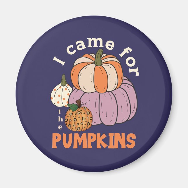 Funny Four Pumpkins Fall Magnet (Vorne)
