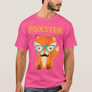 Funny Fox Foxster Hipster Niedlich Puff T-Shirt