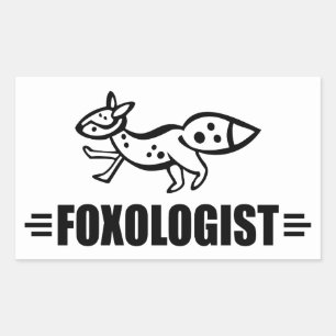 Funny Fox Rechteckiger Aufkleber