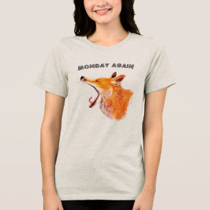 Funny Fox T - Shirt Montag wieder - Benutzerdefini