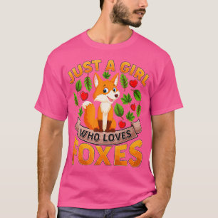Funny Fox Tier Lover Nur ein Mädchen, das Füchse L T-Shirt