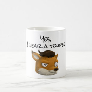 Funny fox toupee sarcasm gag gift kaffeetasse