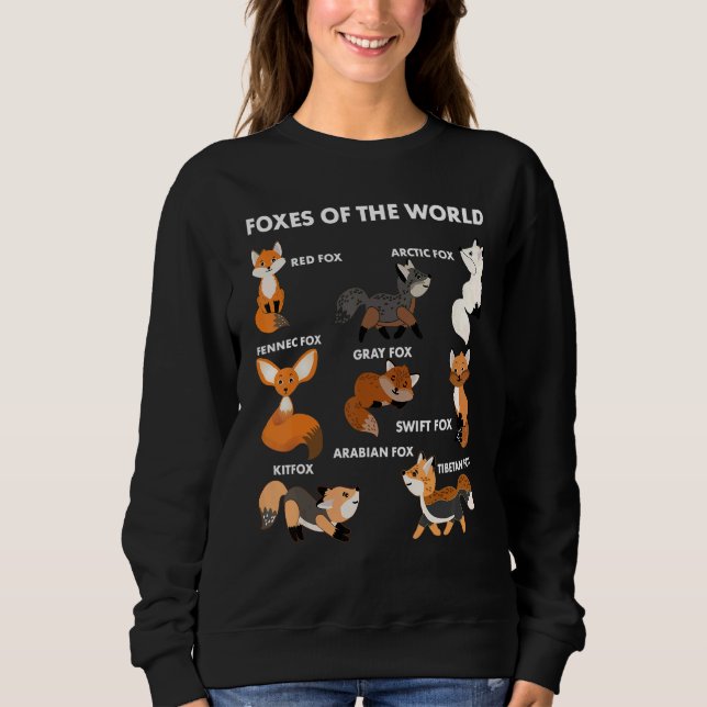 Funny Foxes Of The World Shirt Foxes Lovers Gifts  (Vorderseite)
