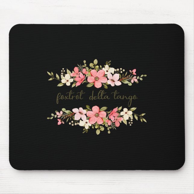 Funny Foxtrot Delta Blume Vint Mousepad (Vorne)