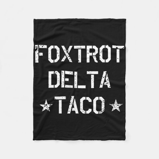 Funny Foxtrot Delta Taco Trump Hühner immer ausste Fleecedecke (Vorderseite)