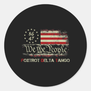 Funny Foxtrots Delta Tangos Wir Menschen USA Runder Aufkleber