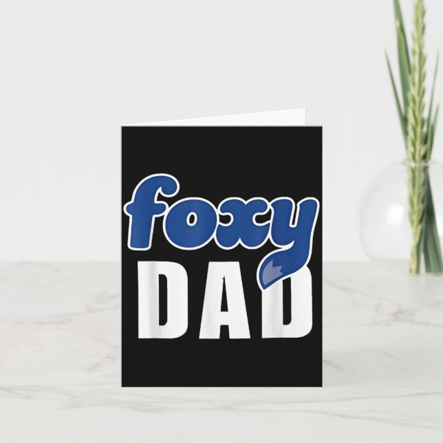 Funny Foxy Dad  Karte (Vorderseite)