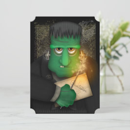 Funny Frankenstein Halloween Party Invitation