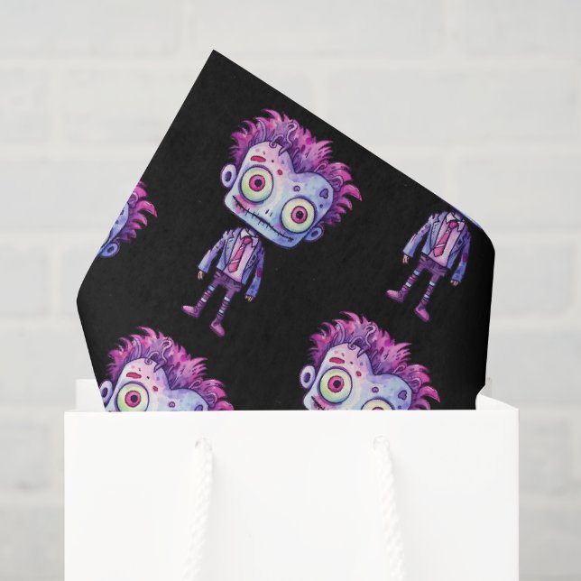Funny Frankenstein Monster Halloween Fun Pattern Seidenpapier (Geschenk Tasche)