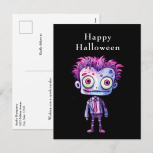 Funny Frankenstein Monster Halloween Spaß Feiertagspostkarte