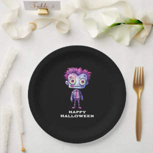 Funny Frankenstein Monster Halloween Spaß Pappteller