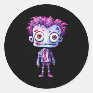 Funny Frankenstein Monster Halloween Spaß Runder Aufkleber