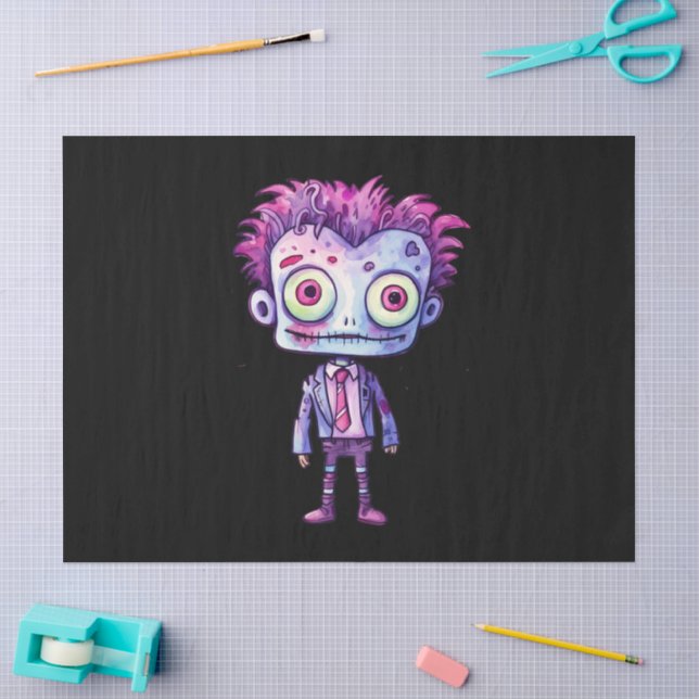 Funny Frankenstein Monster Halloween Spaß Seidenpapier (Basteln)