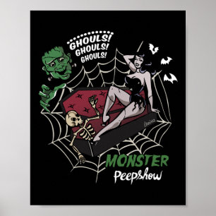 Funny Frankenstein Monster liebt Monster Bunniesh Poster