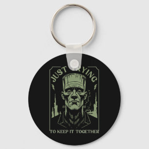 Funny Frankenstein Monster versucht es einfach Beh Schlüsselanhänger