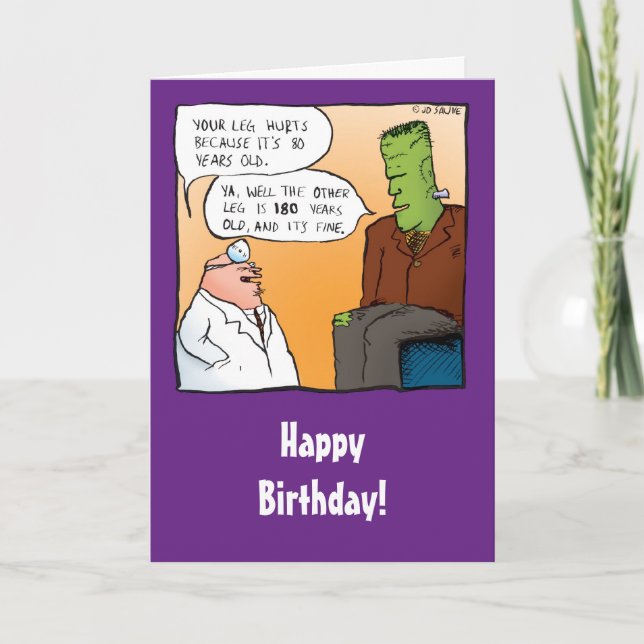 Funny Frankensteins Doctor Birthday Card Karte (Vorderseite)