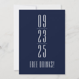 Funny Free Drinks Wedding retten das Datum Save The Date