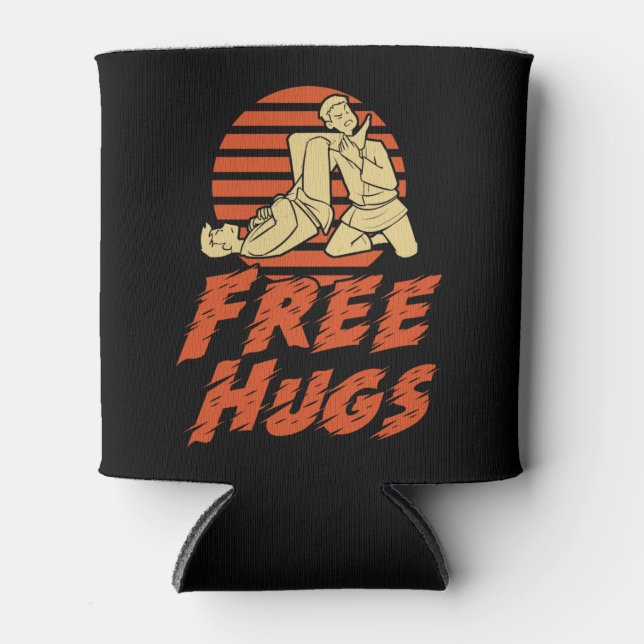 Funny Free Hugs - Brasilianisch Jiu-Jitsu, BJJ Gif Dosenkühler (Vorderseite)