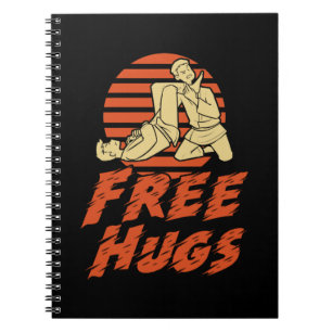 Funny Free Hugs - Brasilianisch Jiu-Jitsu, BJJ Gif Notizblock