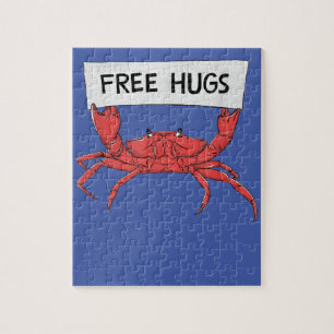 Funny Free Hugs Crab Hummer Garnelen Geschenk
