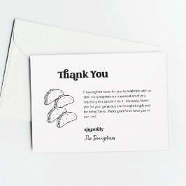 Funny Free Tacos Wedding Danke Karte