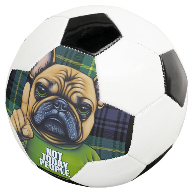 Funny French Bull Dog heute nicht Fußball (Dreiviertel)
