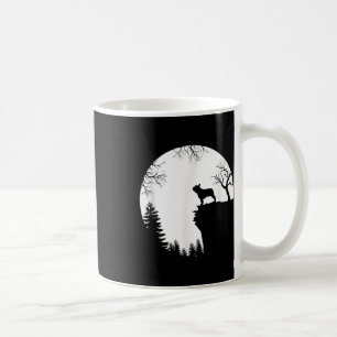 Funny French Bulldog and Moon Halloween Hund Lover Kaffeetasse