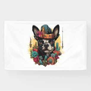 Funny French Bulldog Art Classic T - Shirt Banner