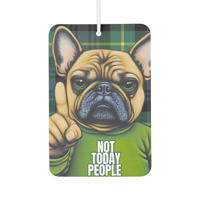 Funny French Bulldog Autolufterfrischer (Vorderseite)