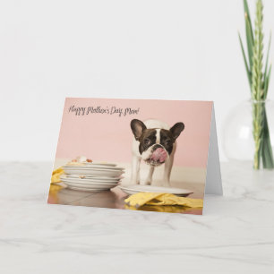 Funny French Bulldog carte de fête des mères