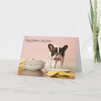 Funny French Bulldog carte de fête des mères