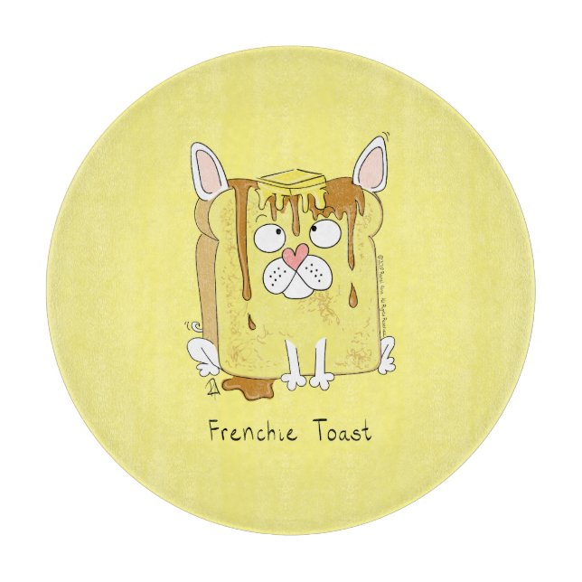 Funny French Bulldog Frenchie Dog Niedliche Kinder Schneidebrett (Vorderseite)