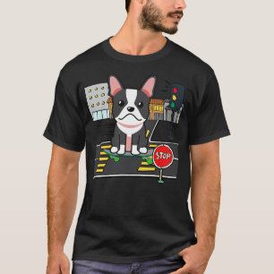 Funny French Bulldog ist auf einem Skateboard T-Shirt