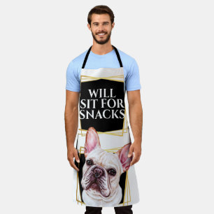 Funny French Bulldog ist ein Spot für Snacks Aqua Schürze