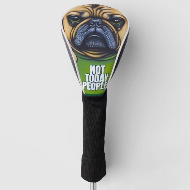 Funny French Bulldog Perfekt für Hund Lover Golf Headcover (Vorderseite)