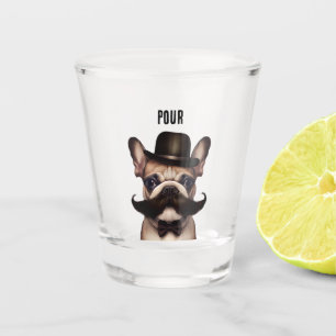 Funny French Bulldog Pour Custom Schnapsglas