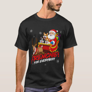 Funny French Bulldog Santa Christmas T-Shirt