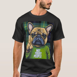 Funny French Bulldog Stilvoll Kariert für Hunde T-Shirt