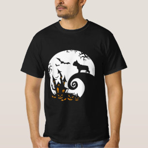 Funny French Bulldog und Moon Halloween Kostüm T-Shirt