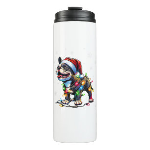 Funny French Bulldogs Christmas Weihnachtsmannmütz Thermosbecher