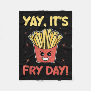 Funny French Fries Grafische Erwachsene Kinder - Y Fleecedecke