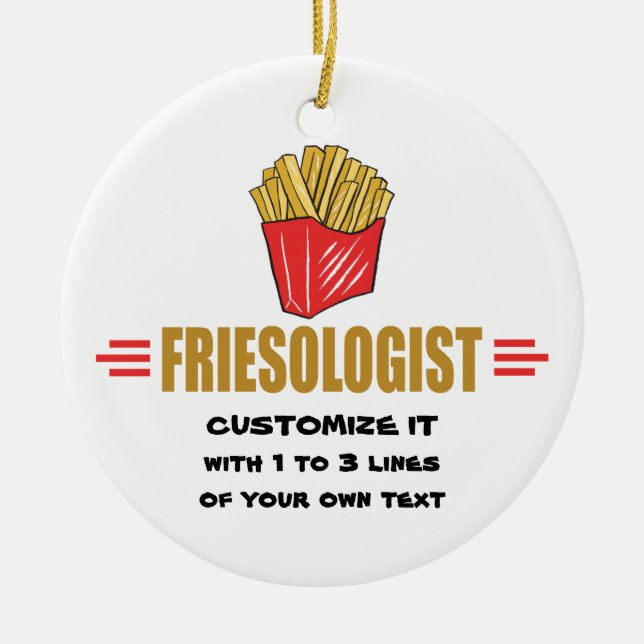 Funny French Fries Keramik Ornament (Vorne)