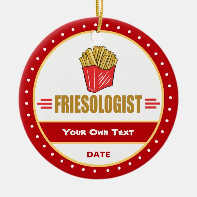 Funny French Fries Keramik Ornament (Vorne)